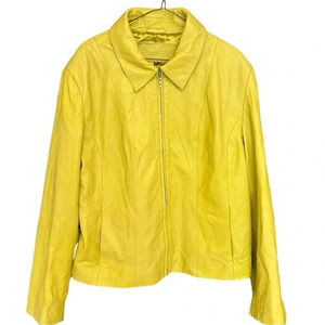 Dominique women’s vintage leather  coat size 1X excellent condition